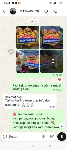 Testimonial Papan Bunga Pernikahan batu