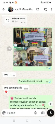 Testimonial Papan Bunga batu