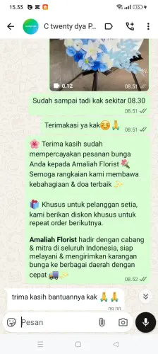 Testimonial Standing Flower batu