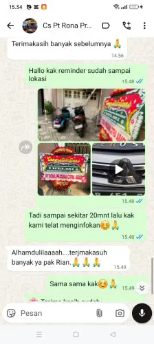 Testimonial Papan Bunga batu